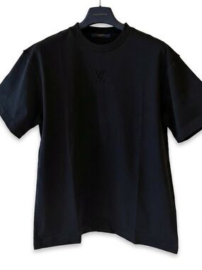 Louis Vuitton Black Embroidered LV Crew Tee